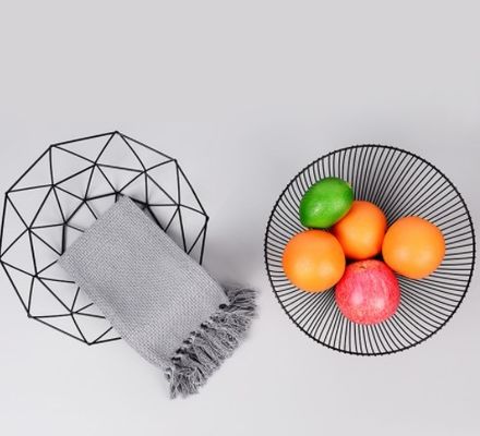 Wear Resistant H13.5CM Single Tier Steel Fruit Basket