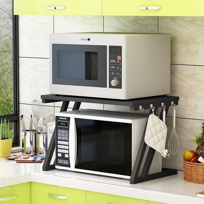 Kitchen Storage Shelf Landing Multi-Layer Microwave Rack  No Perforated Countertop Oven Shelf