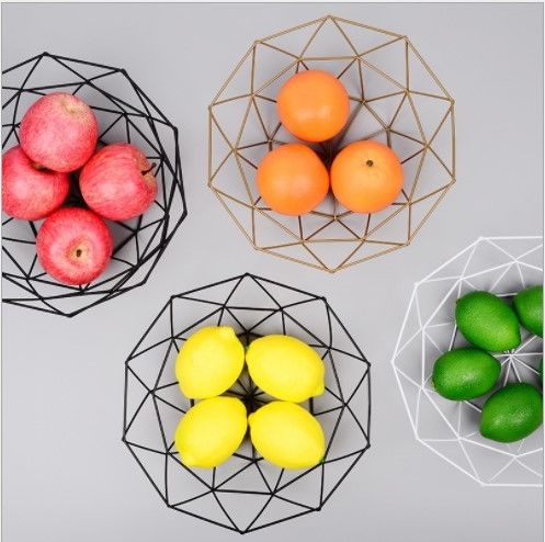 Wear Resistant H13.5CM Single Tier Steel Fruit Basket